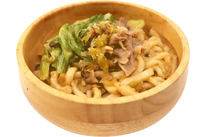 Pickled mustard green flavor udon noodles