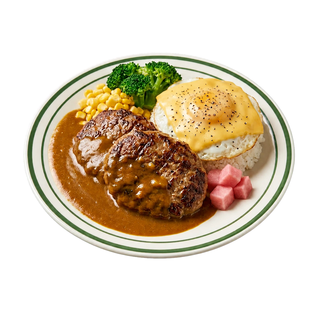 牛肉漢堡排起司咖哩飯